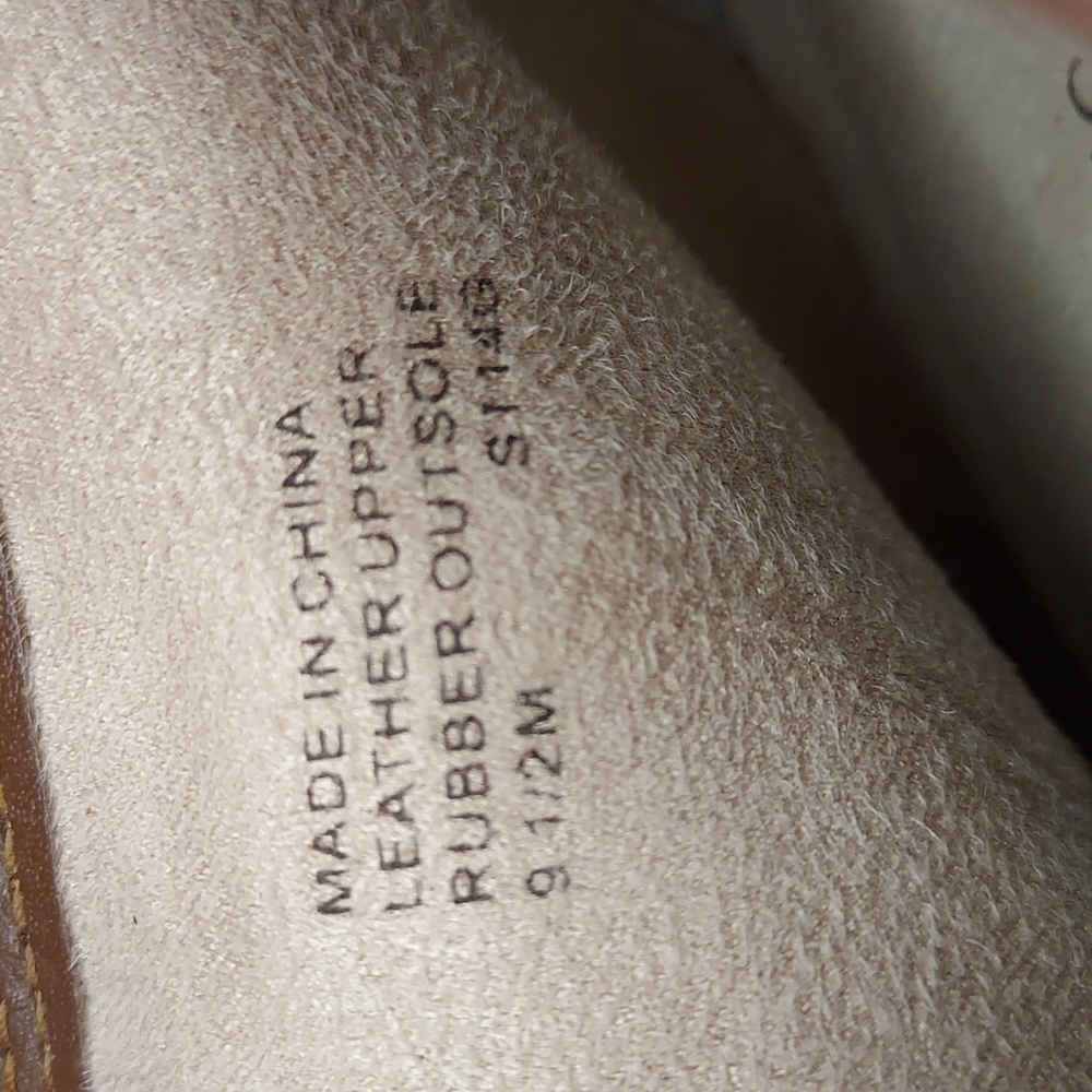 Michael Kors Haven Tan Suede Zip-Up Ankle Bootie Heels Size 9.5 - Picture 11 of 13